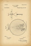 Invención de la historia de la bicicleta del velocípedo de 1881 patentes ilustración del vector Invención de la historia de la bicicleta del velocípedo de 1881 patentes ilustración del vector