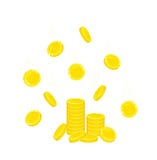 Invente la pile et la pluie dollar cent un de facture Symbole d'investissement et d'économie illustration stock Invente la pile et la pluie dollar cent un de facture Symbole d'investissement et d'économie illustration stock
