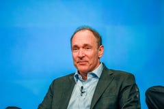 Inventor y fundador del World Wide Web Sir Tim Berners-Lee fotografía de archivo libre de regalías Inventor y fundador del World Wide Web Sir Tim Berners-Lee fotografía de archivo libre de regalías