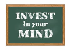 Investieren Sie in Ihrer Sinnestafelmitteilung Vektorillustration stock abbildung Investieren Sie in Ihrer Sinnestafelmitteilung Vektorillustration stock abbildung
