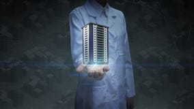 Investigador de sexo femenino, palma abierta del ingeniero, usando la animación del proceso de construcción de la construcción de libre illustration Investigador de sexo femenino, palma abierta del ingeniero, usando la animación del proceso de construcción de la construcción de libre illustration