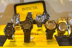 Invicta Watch Collection Stock Photo