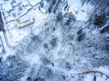 Invierno en Vilna Lituania: Camino de Tuputiskes Seprentine Imágenes de archivo libres de regalías Invierno en Vilna Lituania: Camino de Tuputiskes Seprentine Imágenes de archivo libres de regalías