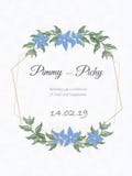 Invitación de boda o invitación que se casa floral stock de ilustración Invitación de boda o invitación que se casa floral stock de ilustración