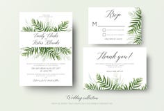 Invitación de la boda, rsvp, gracias carda diseño floral con el gre libre illustration Invitación de la boda, rsvp, gracias carda diseño floral con el gre libre illustration
