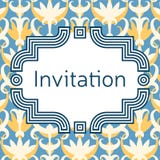 Invitation, wedding or greeting card template. Elegant frame vector illustration Invitation, wedding or greeting card template. Elegant frame vector illustration