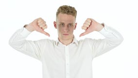 Inviting Gesture by Young Businessman, White Background stock images Inviting Gesture by Young Businessman, White Background stock images