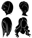 inzameling Silhouetprofiel van een leuk dames hoofd Het meisje toont haar kapsel voor middelgroot en lang haar Geschikt voor embl vector illustratie inzameling Silhouetprofiel van een leuk dames hoofd Het meisje toont haar kapsel voor middelgroot en lang haar Geschikt voor embl vector illustratie