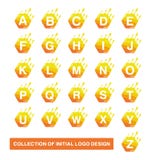 Inzameling van Hexagon Symbool Moderne Aanvankelijke embleemontwerpsjabloon royalty-vrije illustratie Inzameling van Hexagon Symbool Moderne Aanvankelijke embleemontwerpsjabloon royalty-vrije illustratie