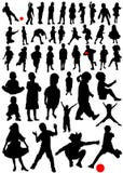 Inzameling van jonge geitjesvector stock illustratie Inzameling van jonge geitjesvector stock illustratie