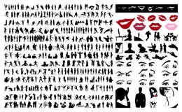 Inzameling van silhouetten van mensen stock illustratie Inzameling van silhouetten van mensen stock illustratie