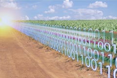 Iot smart industry 4.0 digital transformation with artificial intelligence or ai in agriculture concept