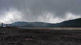 Irazu highest active volcano Costa Rica mist Time Lapse, 4k