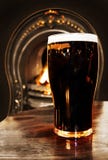 Irish black beer shot inside a Dublin pub