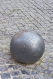 Iron Ball On Cobblestone Royalty Free Stock Images
