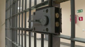 The iron door in prison.