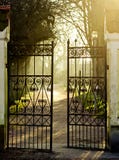 Iron gate. In the a park Iron gate. In the a park