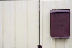Iron mailbox hanging on a wall royalty free stock photography Iron mailbox hanging on a wall royalty free stock photography
