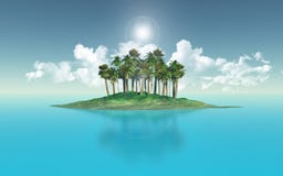 Isla de la palmera ilustración del vector Isla de la palmera ilustración del vector