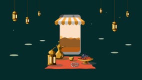 Islamic Theme Illustrations, Materials, Elements, and Islamic Food, animation for Islamic theme content