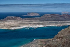 Island of volcanoes, aerial view, Lanzarote royalty free stock photos Island of volcanoes, aerial view, Lanzarote royalty free stock photos