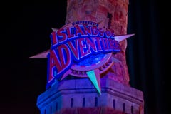 Islands of Adventure sign in Citywalk at Universal Studios area . stock images Islands of Adventure sign in Citywalk at Universal Studios area . stock images