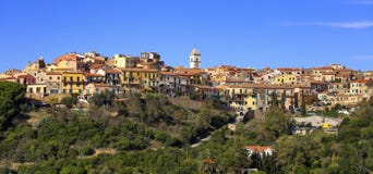 Isola di Elba, panorama del villaggio di Capoliveri La Toscana Italia fotografia stock Isola di Elba, panorama del villaggio di Capoliveri La Toscana Italia fotografia stock