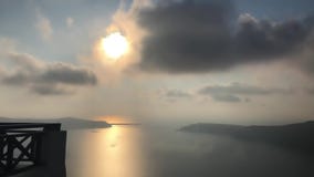 Isola di Santorini nella sera Isola di Santorini nella sera