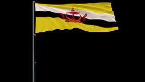 Isolate flag of Brunei, 4k prores 4444 footage with alpha transparency royalty free illustration Isolate flag of Brunei, 4k prores 4444 footage with alpha transparency royalty free illustration