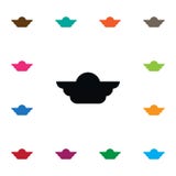 Isolated Emblem Icon. Flight Vector Element Can Be Used For Wings, Flight, Scud Design Concept. stock illustration Isolated Emblem Icon. Flight Vector Element Can Be Used For Wings, Flight, Scud Design Concept. stock illustration