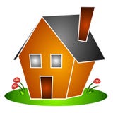 Isolated House Flowers Clipart