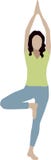 Isolated illustration of woman practicing yoga stock illustration Isolated illustration of woman practicing yoga stock illustration
