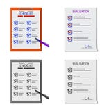 Isolated object of form and document symbol. Set of form and mark stock symbol for web. royalty free illustration Isolated object of form and document symbol. Set of form and mark stock symbol for web. royalty free illustration