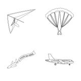 Isolated object of transport and object icon. Set of transport and gliding vector icon for stock. royalty free illustration Isolated object of transport and object icon. Set of transport and gliding vector icon for stock. royalty free illustration