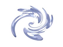 Isolated Paint Swirl In Blue