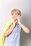 Isolated portrait of young woman phone call. Isolated beautiful girl. Talking mobile phone woman. royalty free stock images Isolated portrait of young woman phone call. Isolated beautiful girl. Talking mobile phone woman. royalty free stock images
