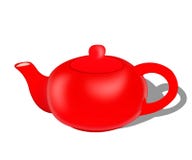 Isolated red teapot with shadow on white background. stock illustration Isolated red teapot with shadow on white background. stock illustration