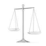 Isolated scales on white. 3D rendering. Stock Photos Isolated scales on white. 3D rendering. Stock Photos