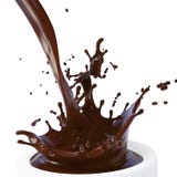 Isolated splash of brown hot chocolate