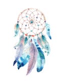 Isolerad dreamcatcher för vattenfärggarneringbohem Boho feath stock illustrationer Isolerad dreamcatcher för vattenfärggarneringbohem Boho feath stock illustrationer