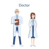 Isolerade professionelldoktorer royaltyfri illustrationer Isolerade professionelldoktorer royaltyfri illustrationer