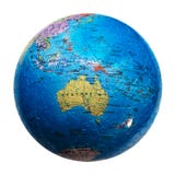 Isolerat jordklotpussel Översikt av Australien och Oceanien arkivbilder Isolerat jordklotpussel Översikt av Australien och Oceanien arkivbilder