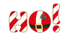 Isolerat på vitbakgrund Ho-ho-ho teckenuppsättning på vit bakgrund claus glada santa stock illustrationer Isolerat på vitbakgrund Ho-ho-ho teckenuppsättning på vit bakgrund claus glada santa stock illustrationer