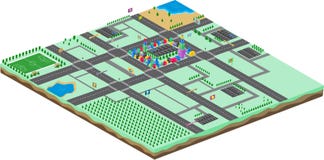 Isometric Cartoon World Game Assets Template Stock Image Isometric Cartoon World Game Assets Template Stock Image