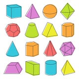 Isometric geometric shapes vector illustration Isometric geometric shapes vector illustration