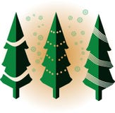 Isometric green christmas tree with snowflakes vector stock illustration Isometric green christmas tree with snowflakes vector stock illustration