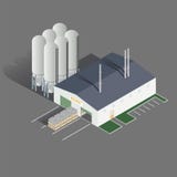 Isometric icon set representing brewing factory stock illustration Isometric icon set representing brewing factory stock illustration