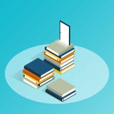 Isometric książkowi schodki wektorowi ilustracja wektor Isometric książkowi schodki wektorowi ilustracja wektor