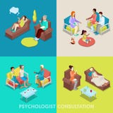 Isometric psycholog konsultacja Ludzie na Psychotherapy Zdjęcia Royalty Free Isometric psycholog konsultacja Ludzie na Psychotherapy Zdjęcia Royalty Free