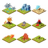 Isometric Representation of Natural Disaster royalty free illustration Isometric Representation of Natural Disaster royalty free illustration